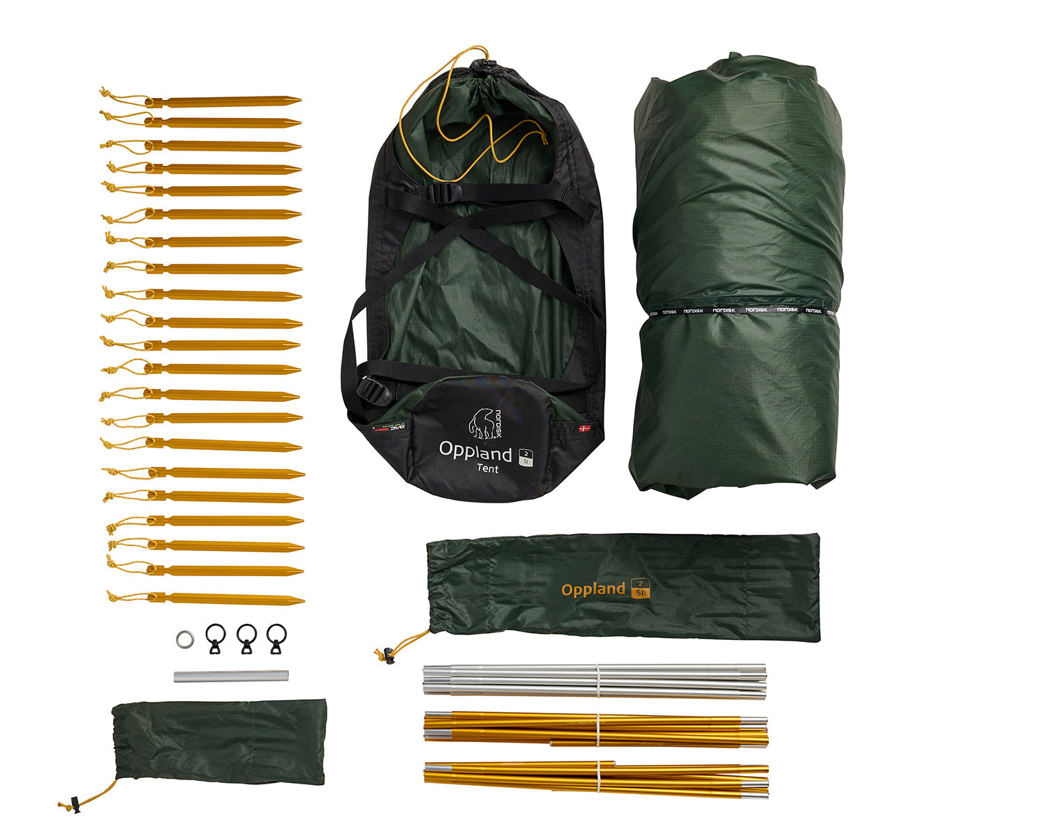 Oppland 2 SI (2.0) Tent - Deep Forest Green