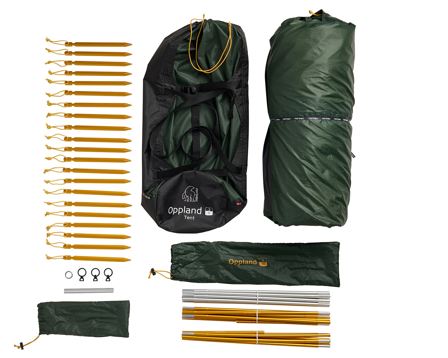 Oppland 3 SI (2.0) Tent - Deep Forest Green