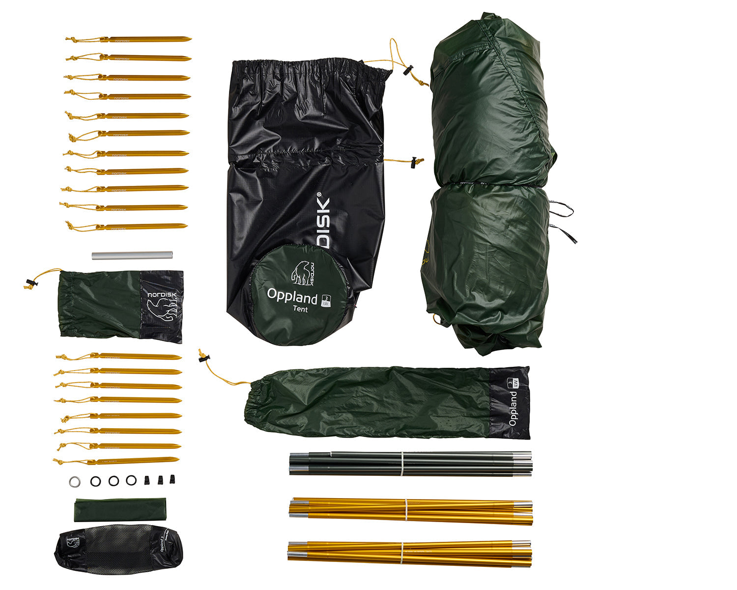 Oppland 3 LW (2.0) Tent - Black Forest Green