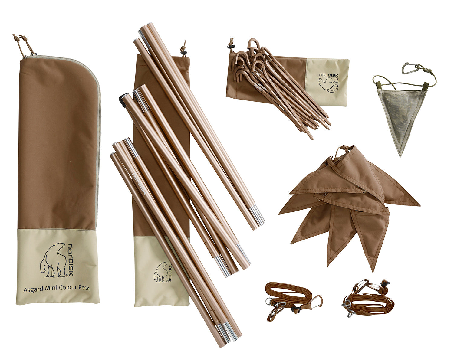 Asgard Tech Mini Glamping Zelt Incl. Colour Pack - 2 Personen | Dachshund Chocolate