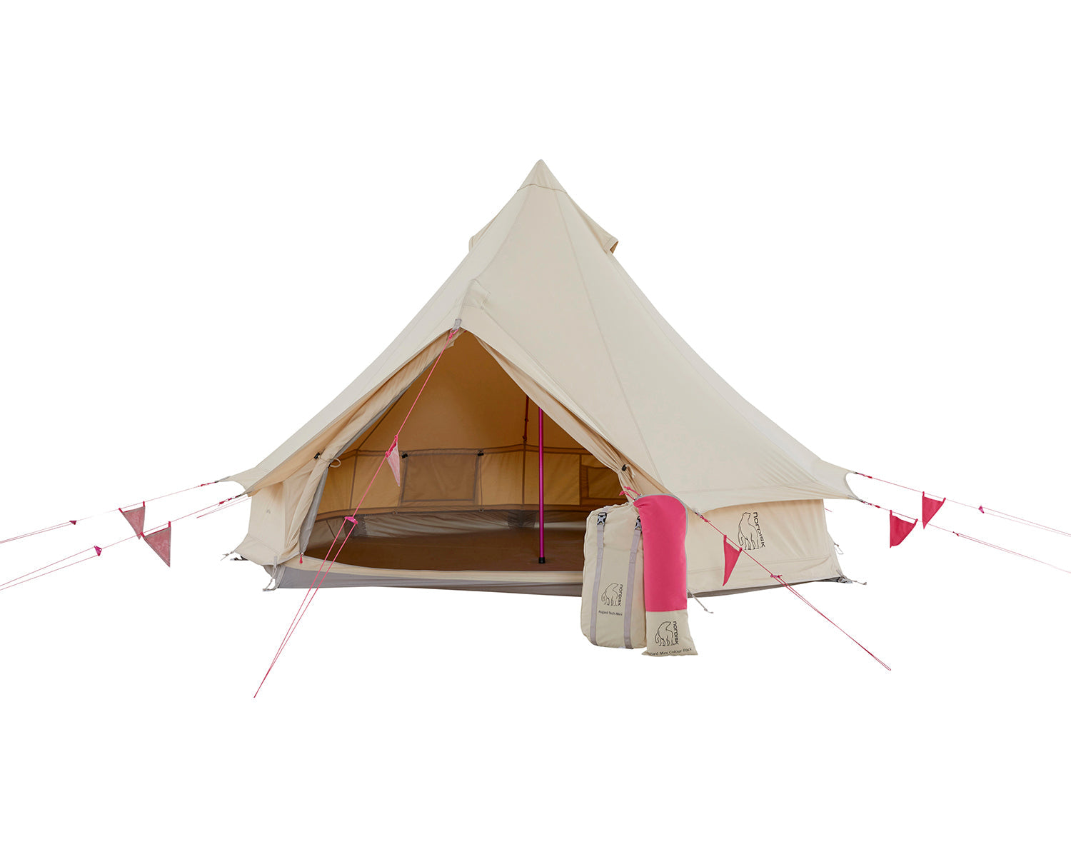 pinkes zelt camping Asgard Tech Mini Glamping-Zelt Incl. Colour Pack Azalea Cherry Pink