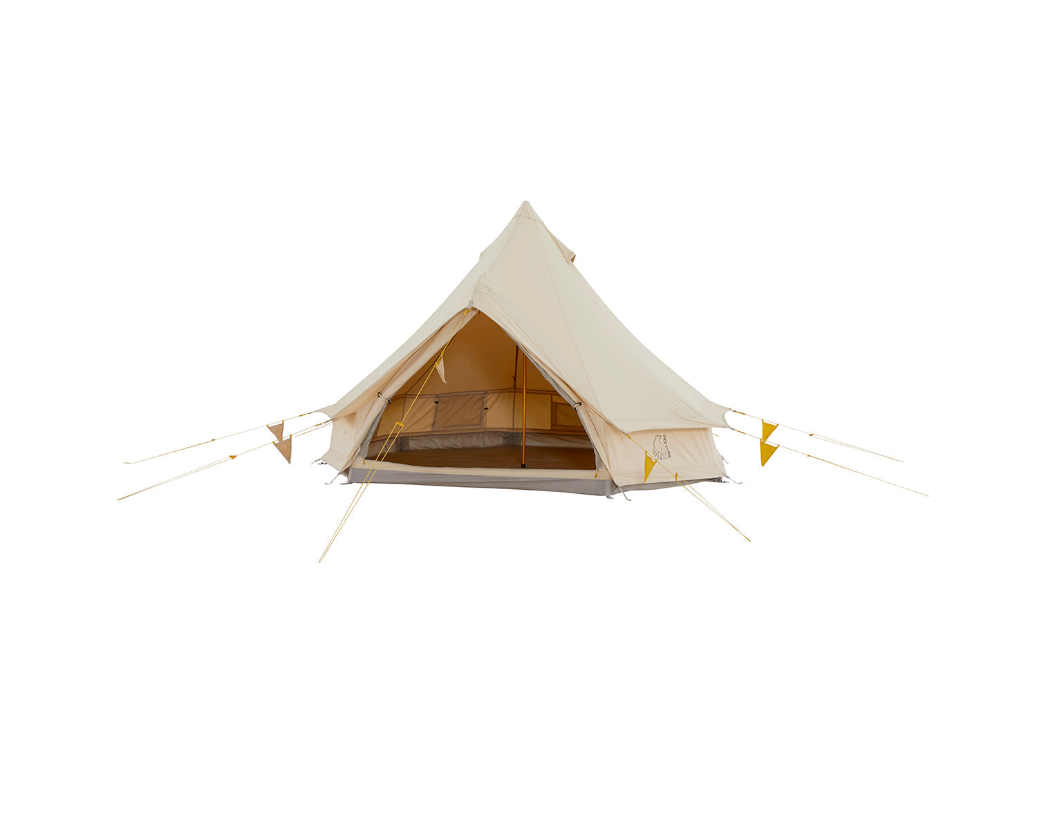 Asgard Tech Mini Glamping Zelt Incl. Colour Pack - 2 Personen | Mustard Yellow