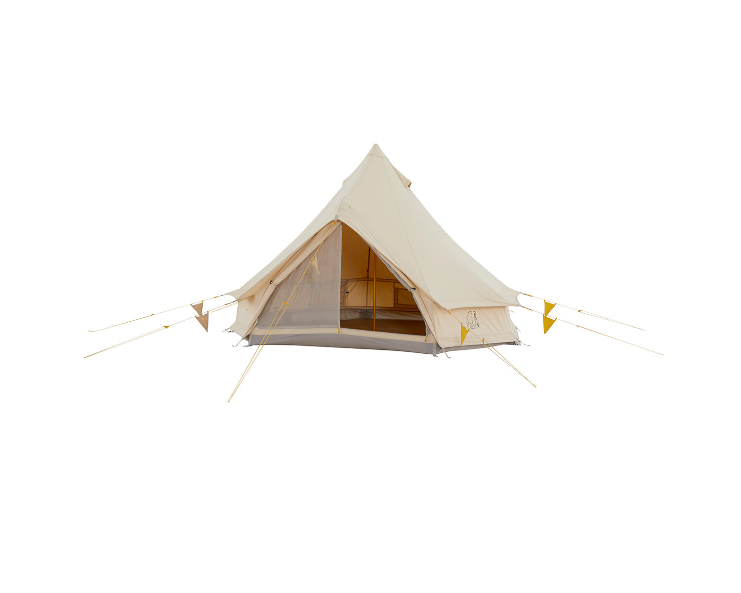 Asgard Tech Mini Glamping Zelt Incl. Colour Pack - 2 Personen | Mustard Yellow