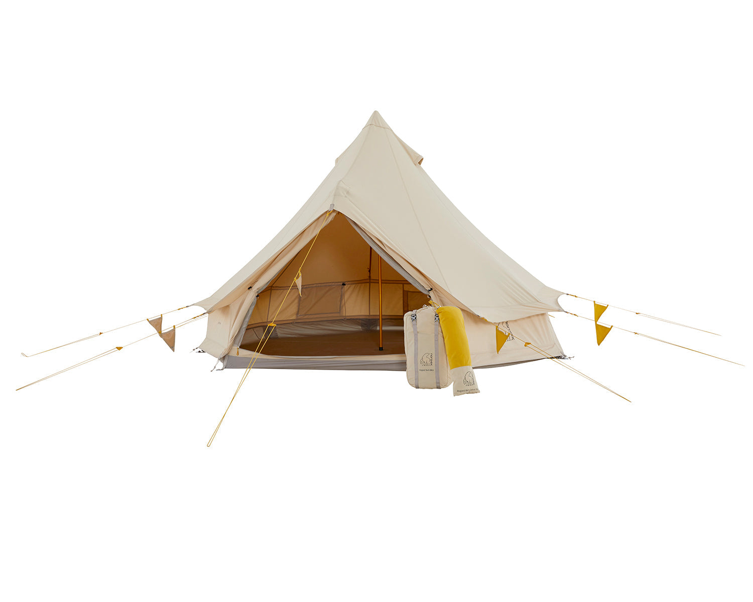 Asgard Tech Mini Glamping Zelt Incl. Colour Pack - 2 Personen | Mustard Yellow