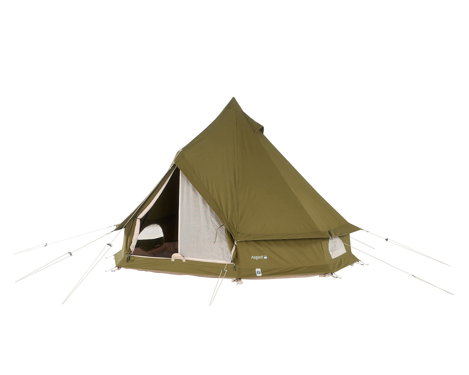 Asgard 7.1 Glamping Zelt - 7.1 m² | 3 Personen | Green Khaki
