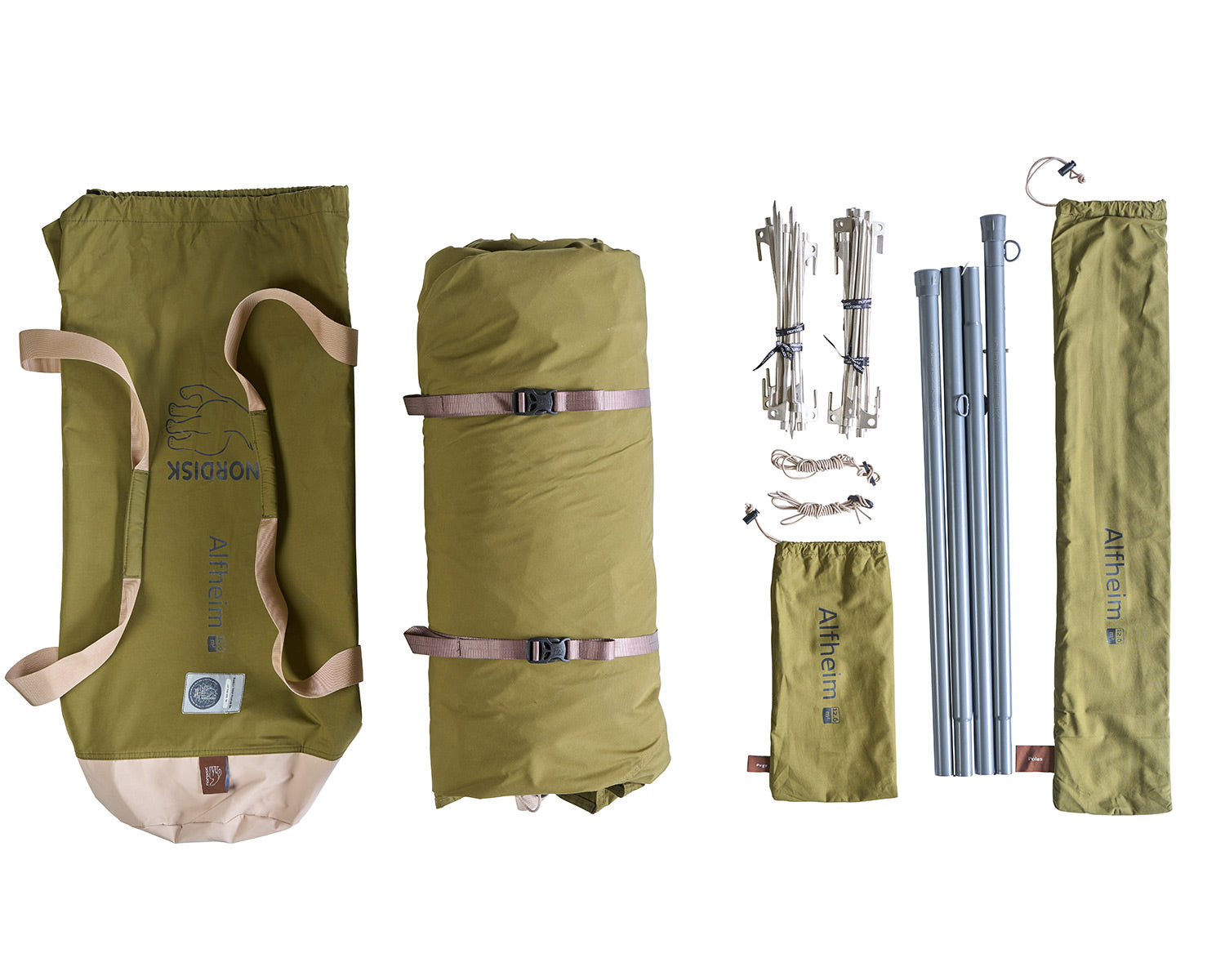 Alfheim 12.6 Glamping Zelt - 12.6 m² | 6 Personen | Green Khaki