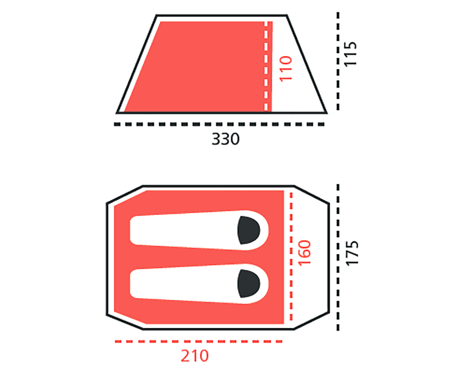 Robson 2 Zelt - Capulet Olive