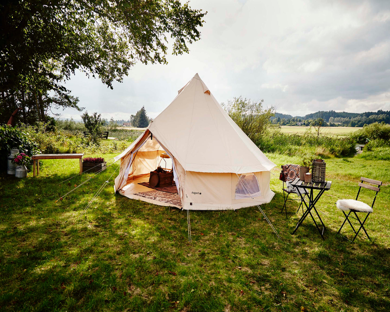 Asgard 12.6 Glamping Zelt - 12.6 m² | 6 Personen | Sandshell