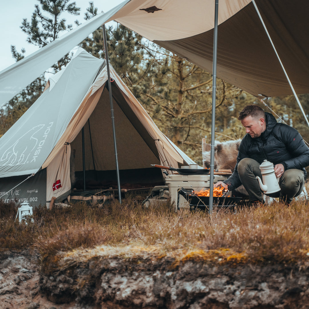F/CE. × Nordisk Asgard 7.2 Glamping Tent - 7.2 m² | 3 person | Sage Green