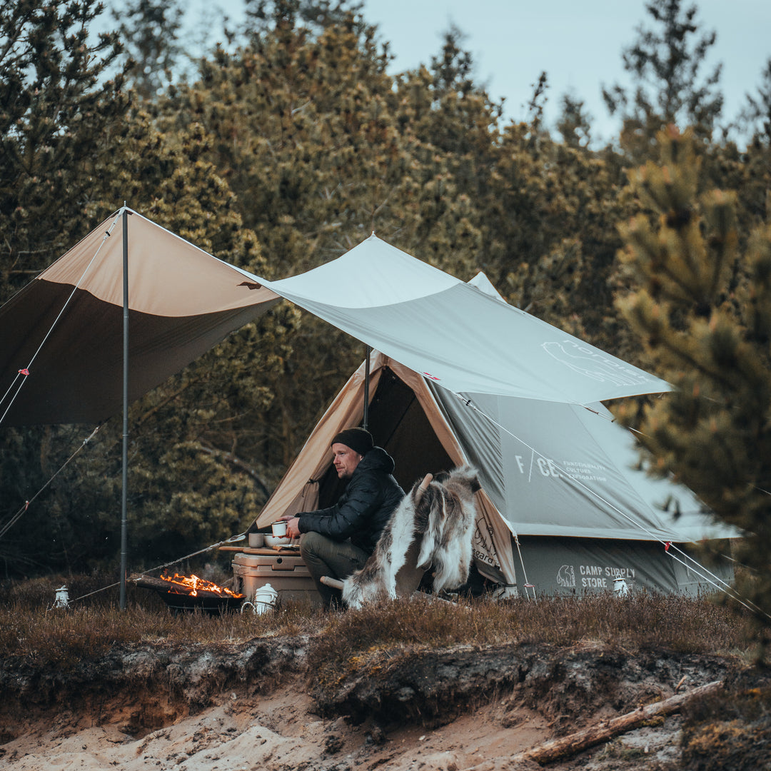 F/CE. × Nordisk Asgard 7.2 Glamping Tent - 7.2 m² | 3 person | Sage Green