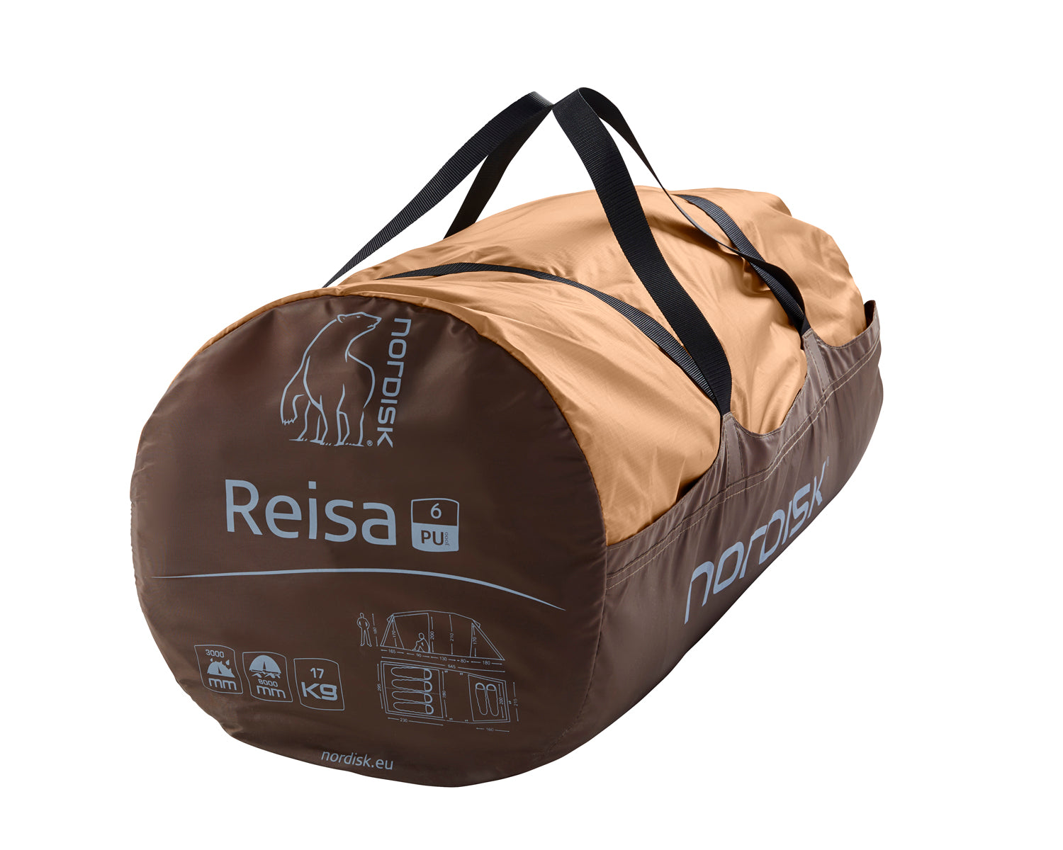 Reisa 6 PU Zelt - 6 Personen | Cashew/Brown