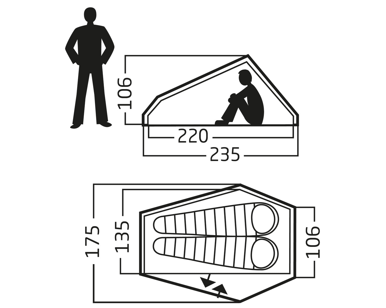 Telemark 2 LW Zelt - 2 Personen | Burnt Red