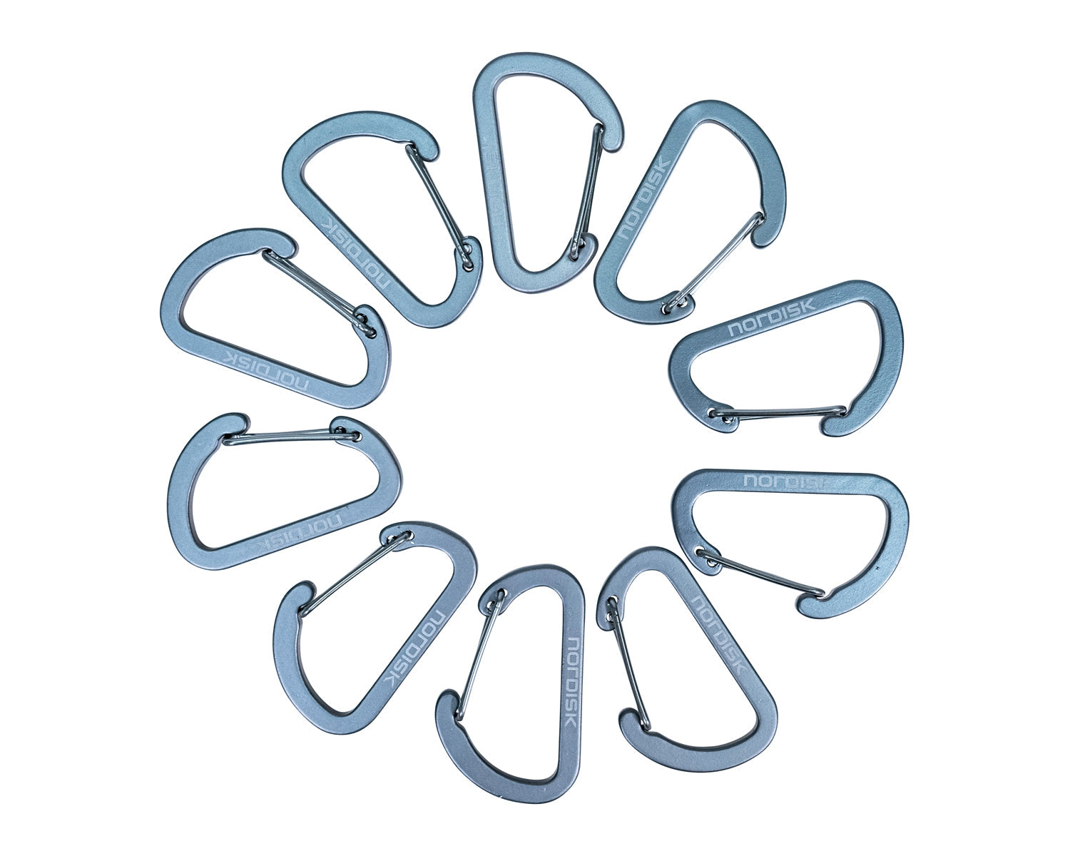 Aluminiumhaken S (10 Stück) - Karabiner | Matt Silver