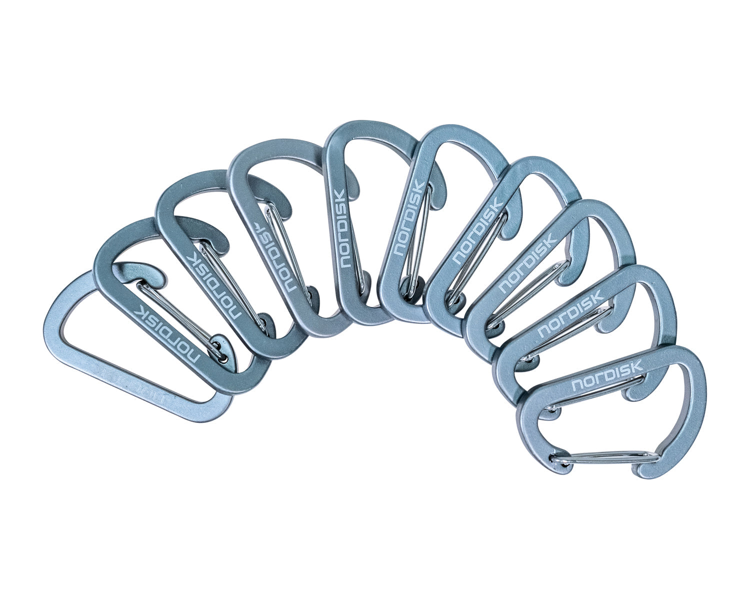 Aluminiumhaken S (10 Stück) - Karabiner | Matt Silver