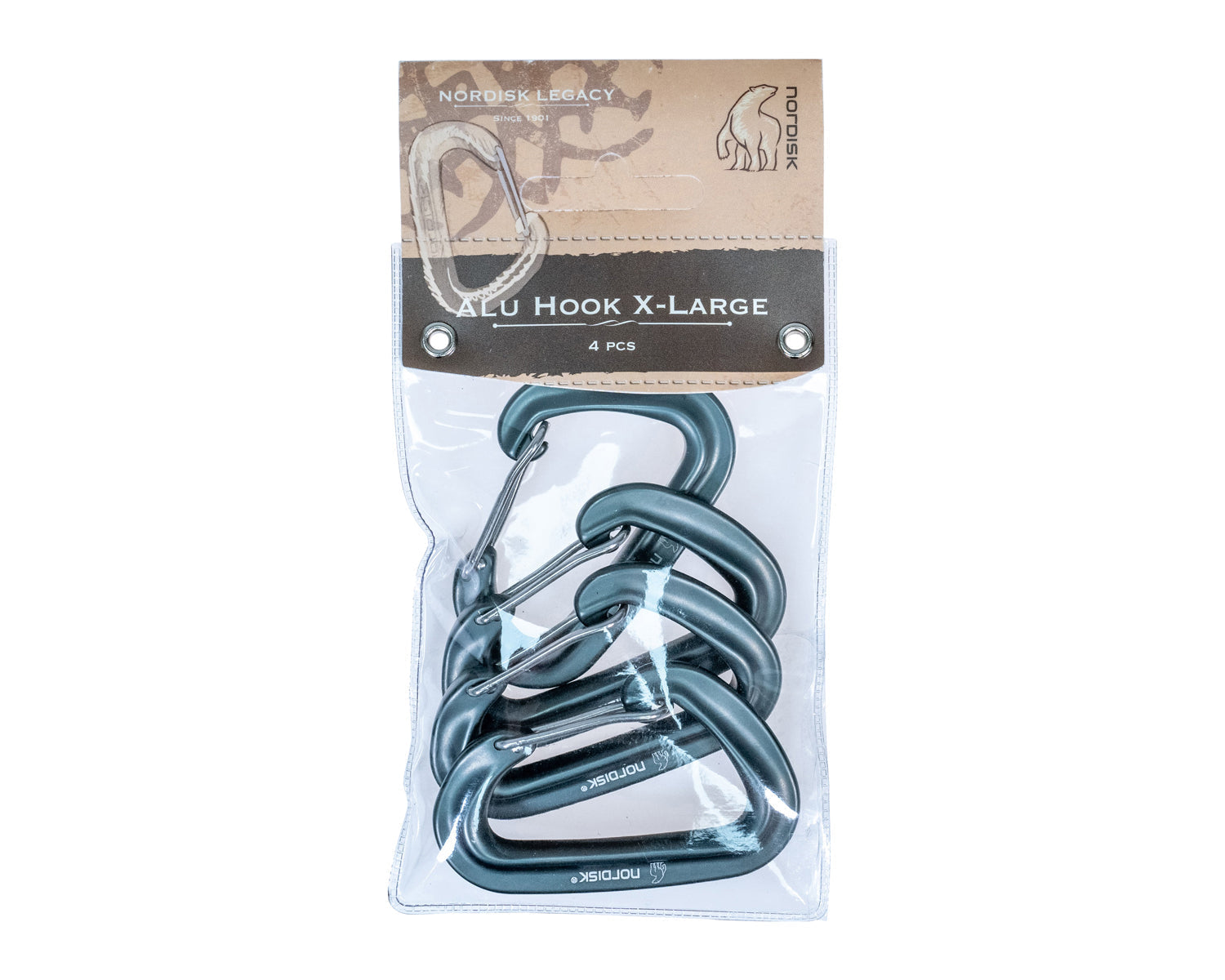 Aluminiumhaken XL (4 Stück) - Karabiner | Aluminium