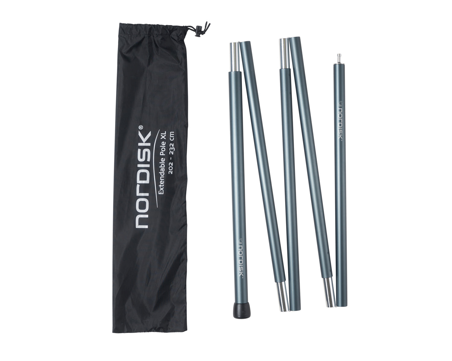 Extendable Stange 202-232 cm (1 Stück) - Aluminium