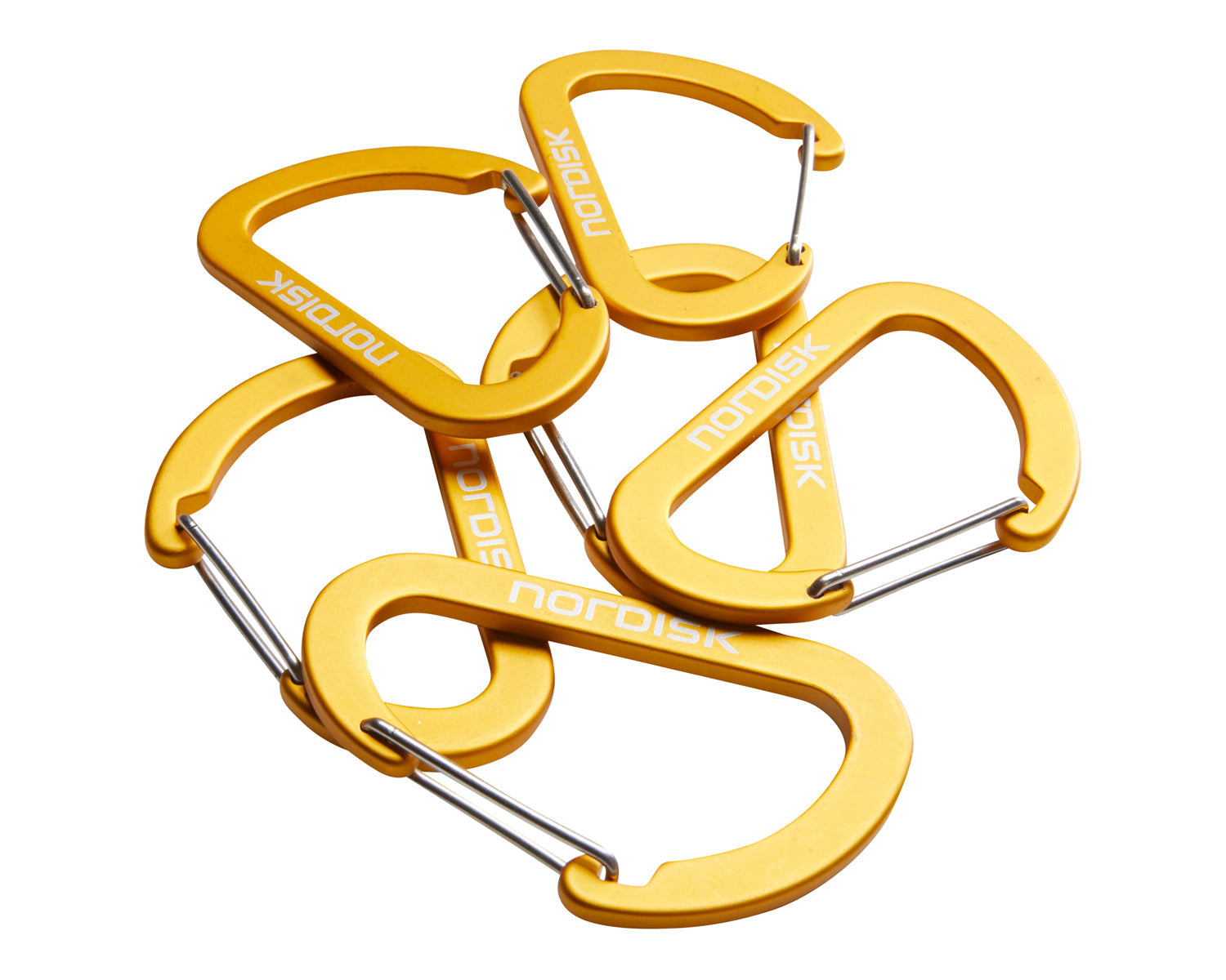 Aluminiumhaken Large (6 Stück) - Karabiner | Mustard Yellow