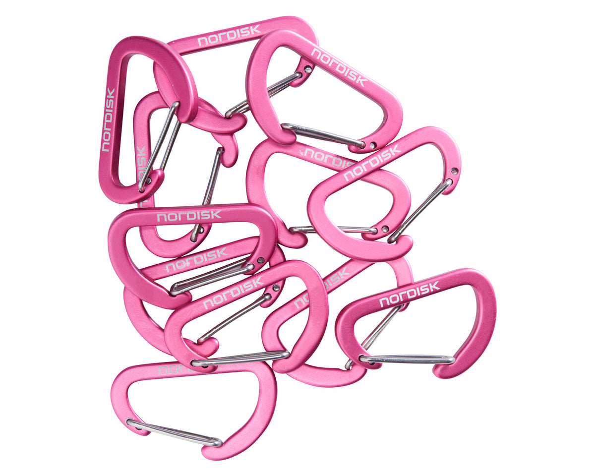 Aluminiumhaken Mini (12 Stück) - Karabiner | Azalea Cherry Pink