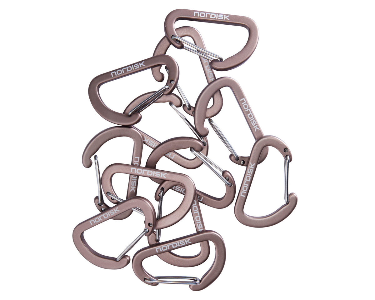 Aluminiumhaken Mini (12 Stück) - Karabiner | Dachshund Chocolate