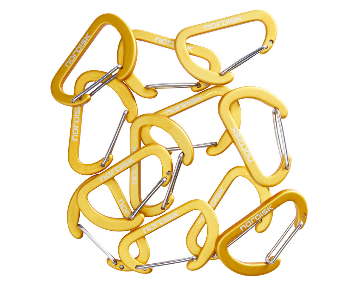 Aluminiumhaken Mini (12 Stück) - Karabiner | Mustard Yellow