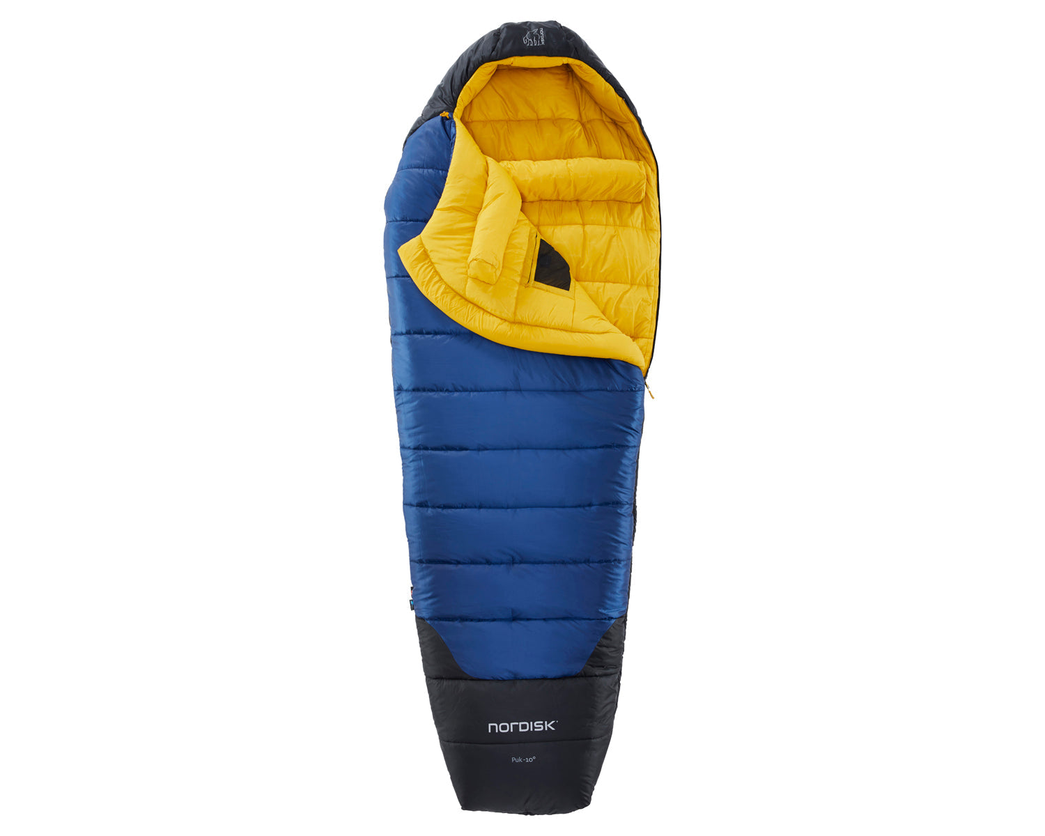 Puk -10° Mummy Schlafsack - Kunstfaser | True Navy/Mustard Yellow/Black