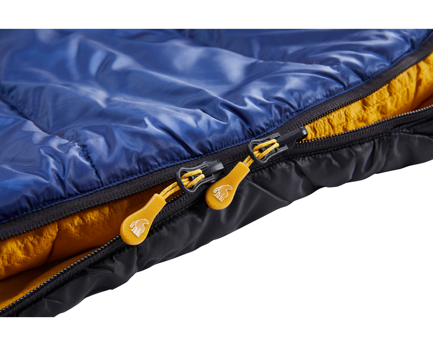 Puk -10° Mummy Schlafsack - Kunstfaser | True Navy/Mustard Yellow/Black