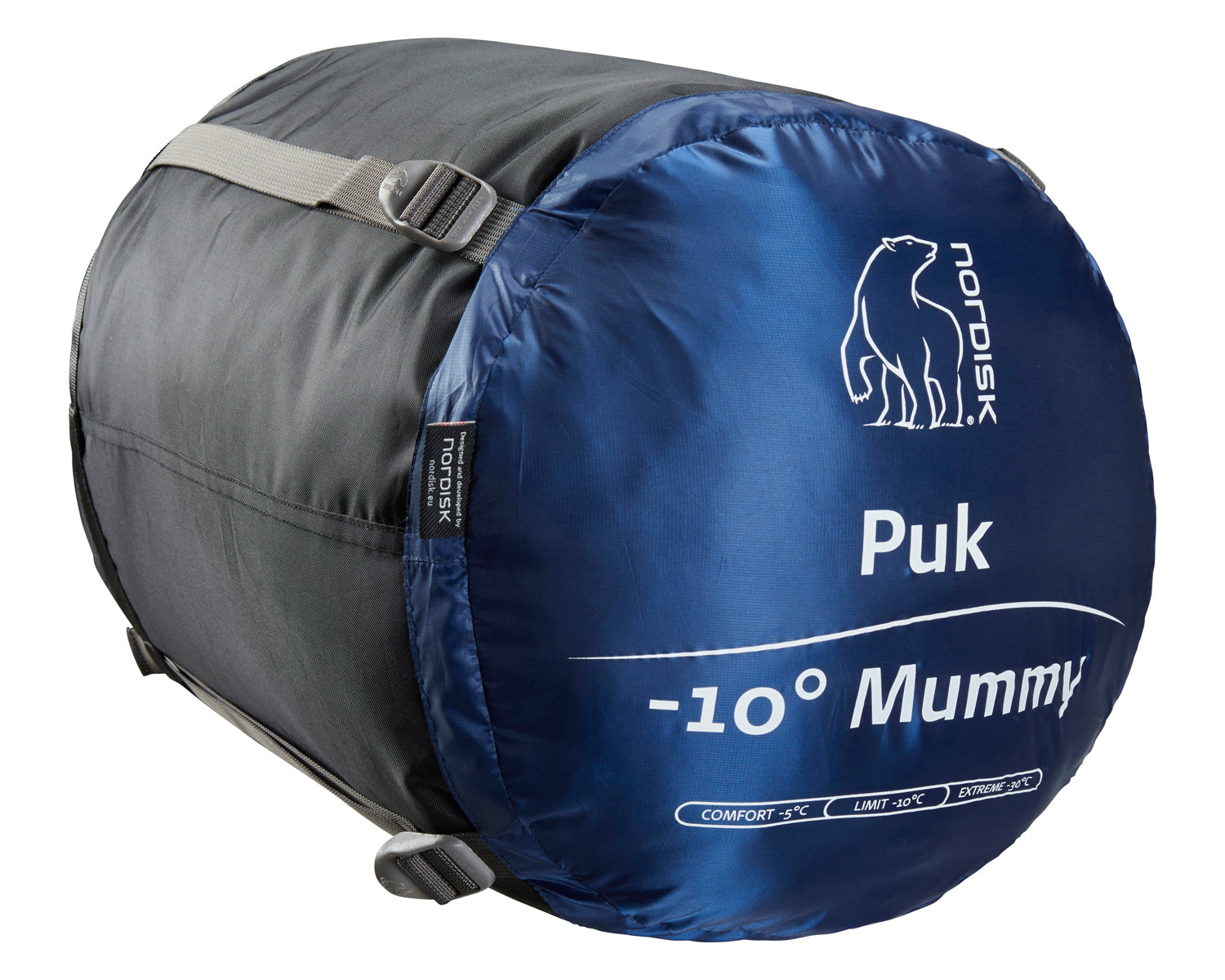 Puk -10° Mummy Schlafsack - Kunstfaser | True Navy/Mustard Yellow/Black