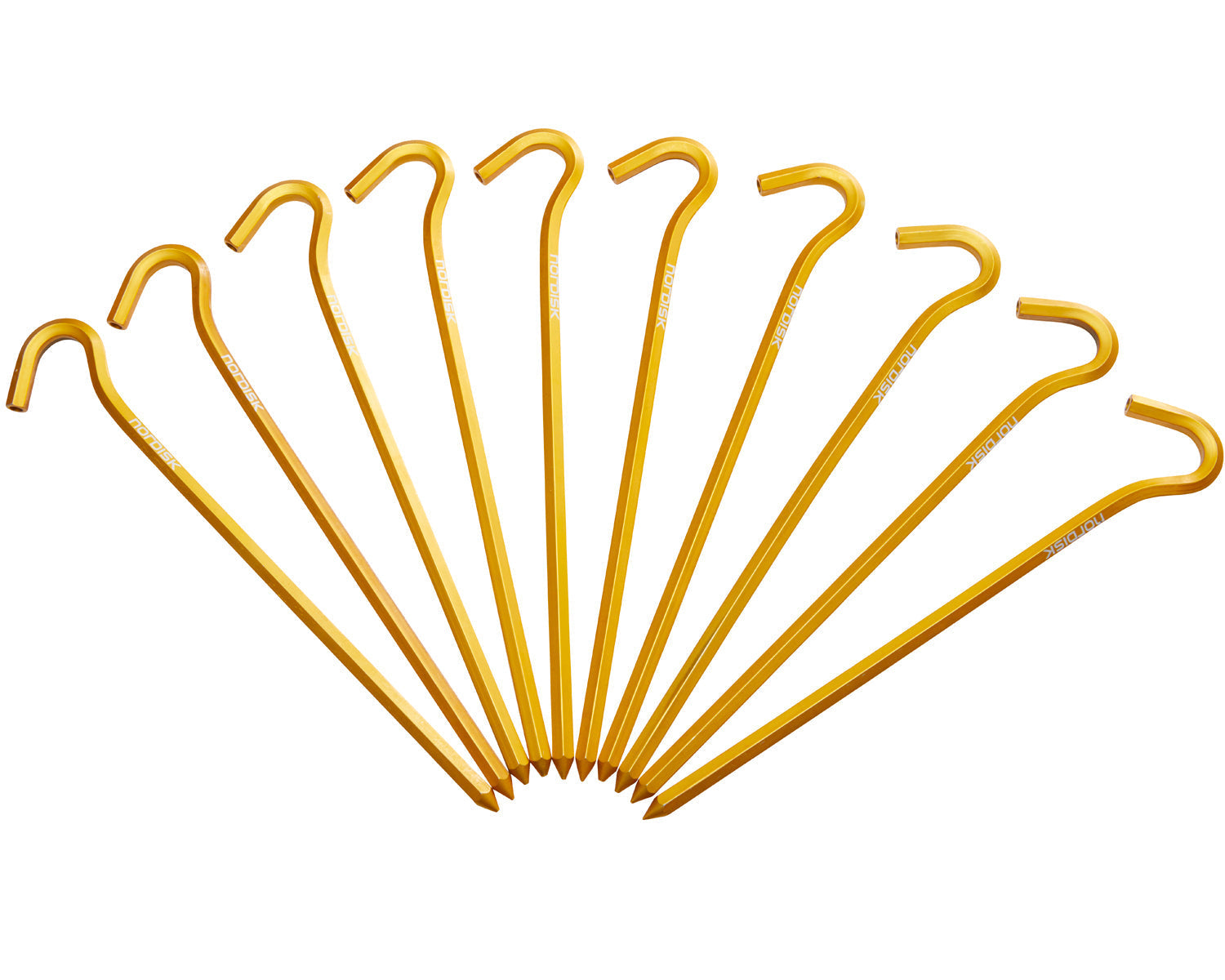 Aluminium Skewer Pegs (10 Stück) - Heringe | Mustard Yellow