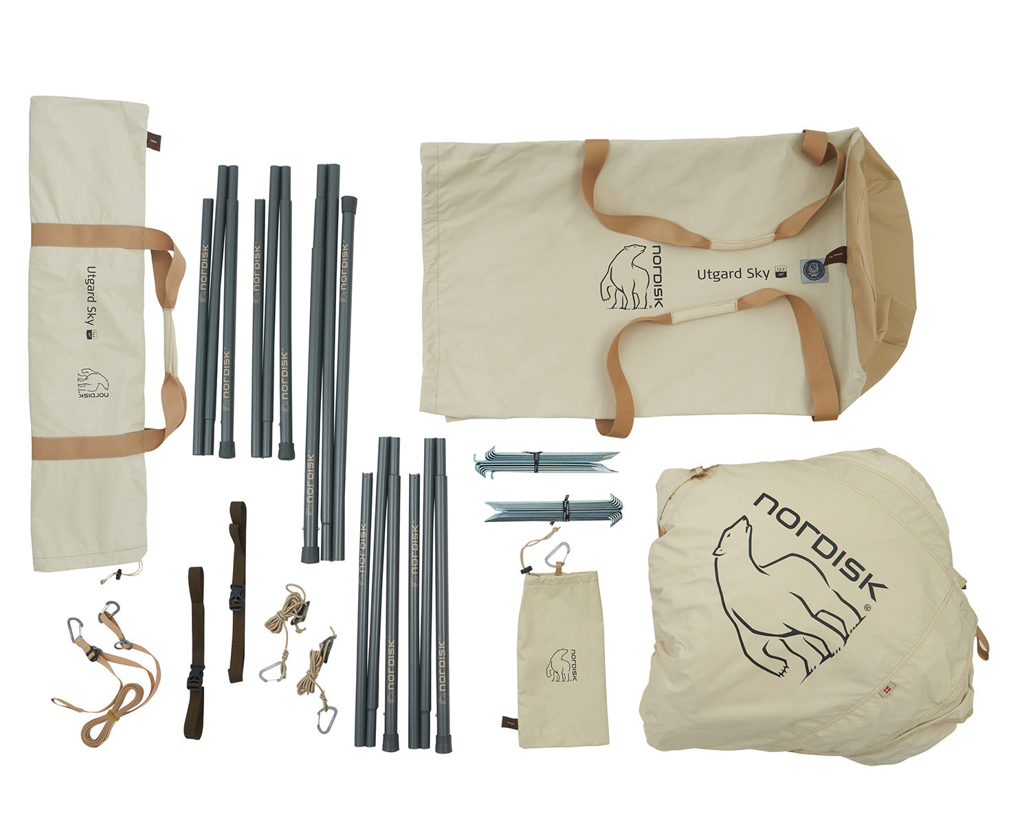 Utgard Sky 13.2 Glamping Zelt - 13.2 m² | 6 Personen | Sandshell