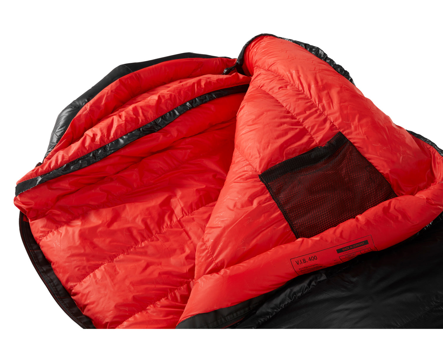 VIB 400 Schlafsack (Right Zip) - Daune (-2° C) | Black