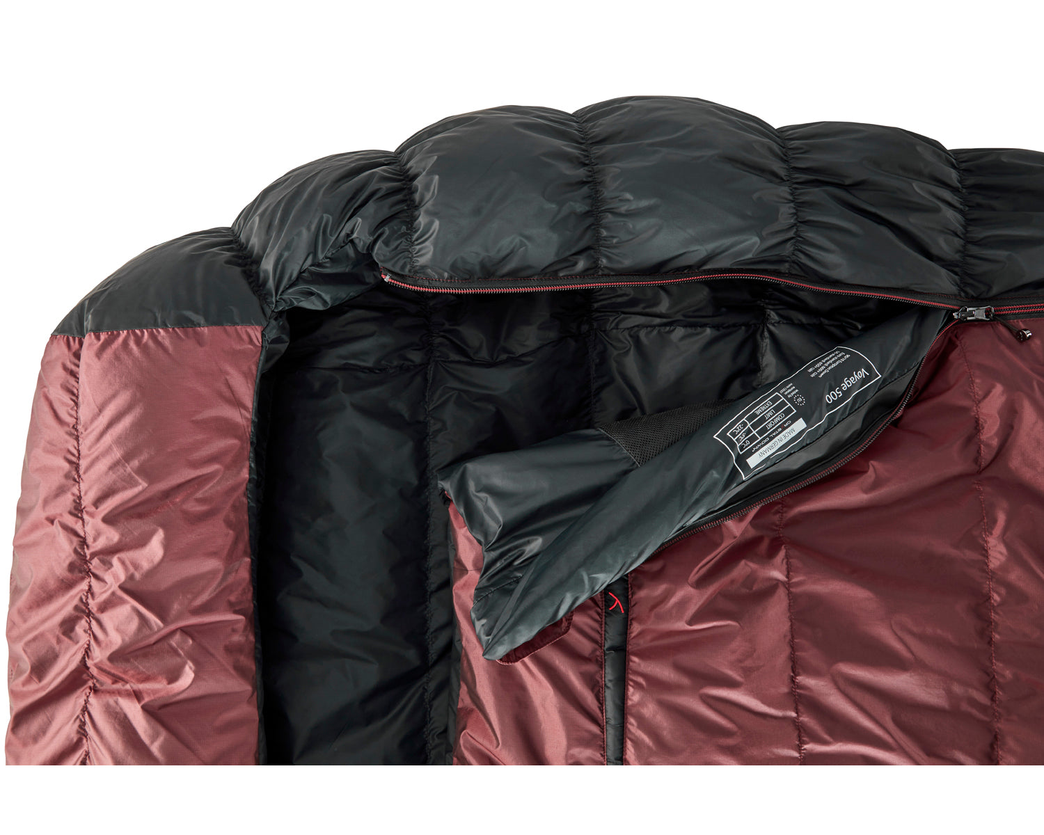 Voyage 500 Schlafsack (Left Zip) - Daune (-5° C) | Ribbon Red