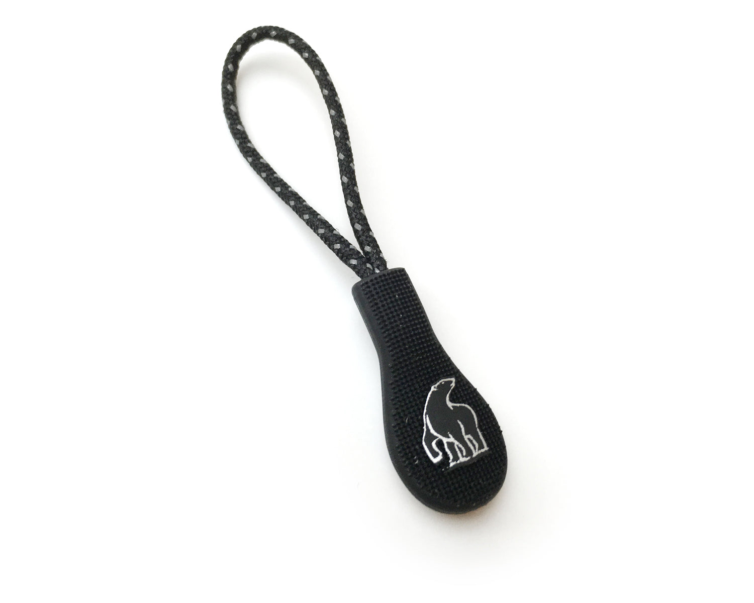 Zipper Puller Drop Shape/Bear (10 Stück) - Black