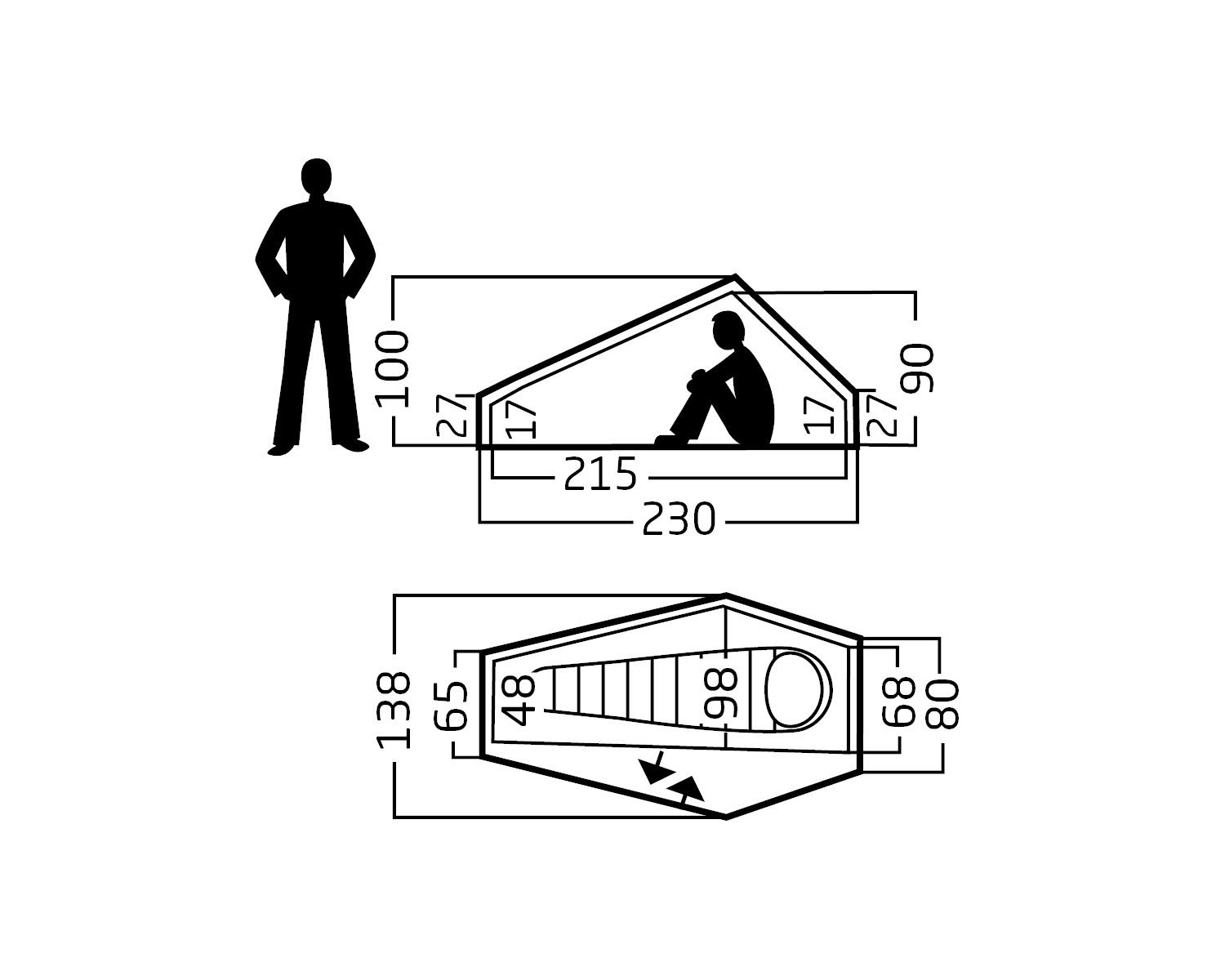 Telemark 1 LW (2.0) Zelt - Black Forest Green