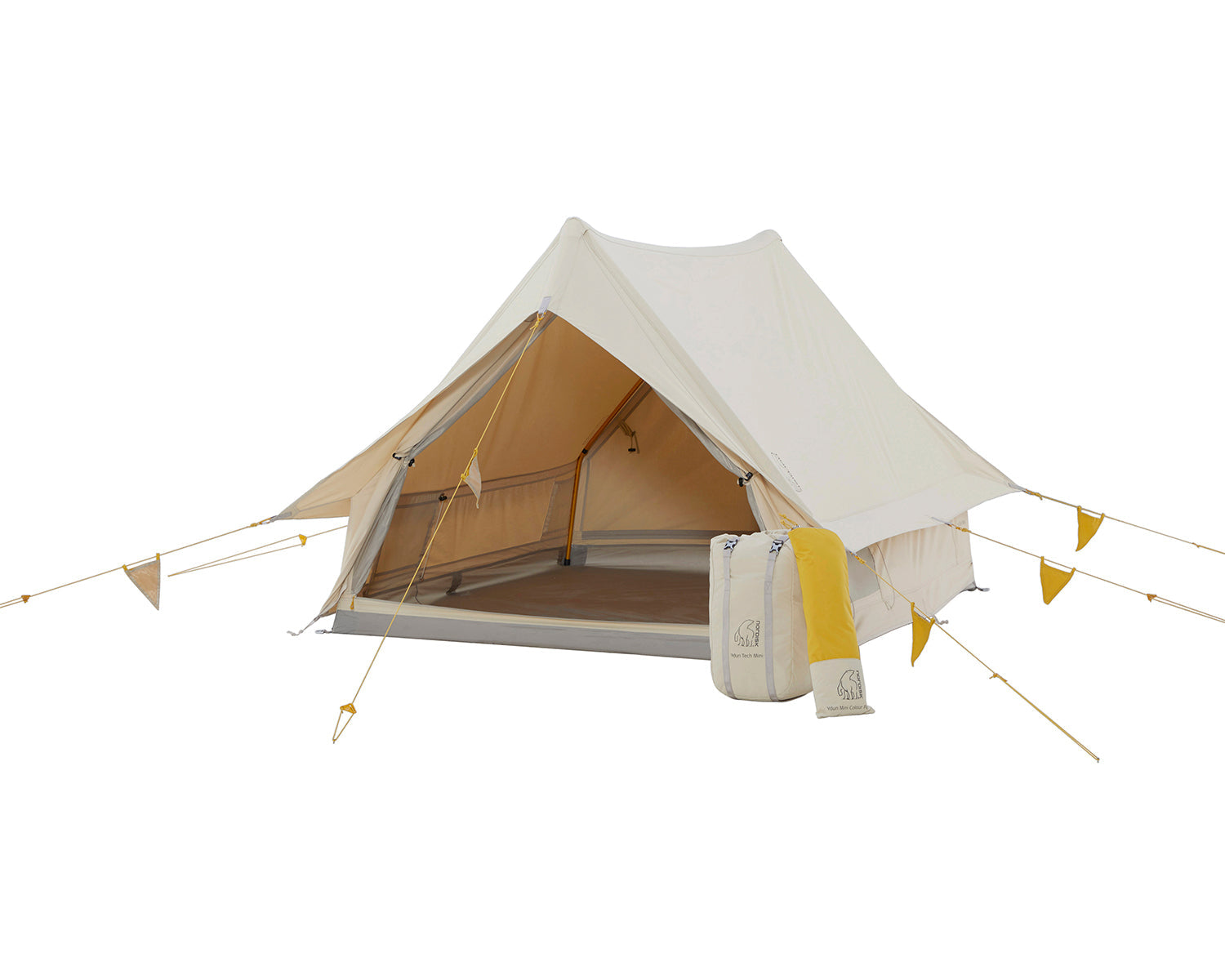 Ydun Tech Mini Zelt Incl. Colour Pack - 2 Personen | Mustard Yellow
