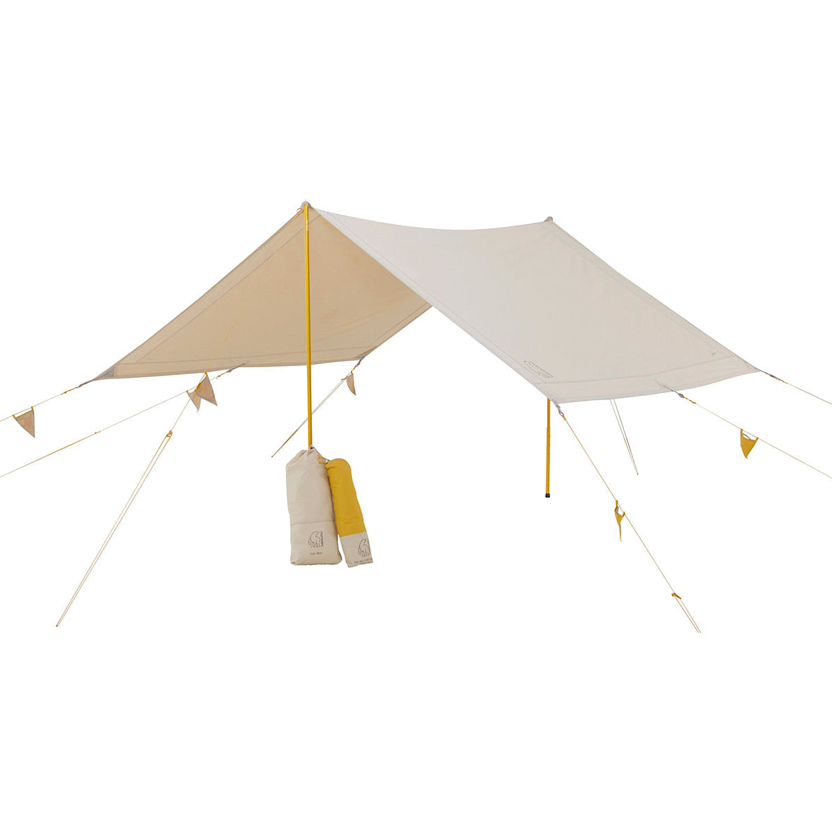 tarp kleines packmaß Kari Tech Mini Baumwolle-Tarp Incl Colour Pack Mustard Yellow