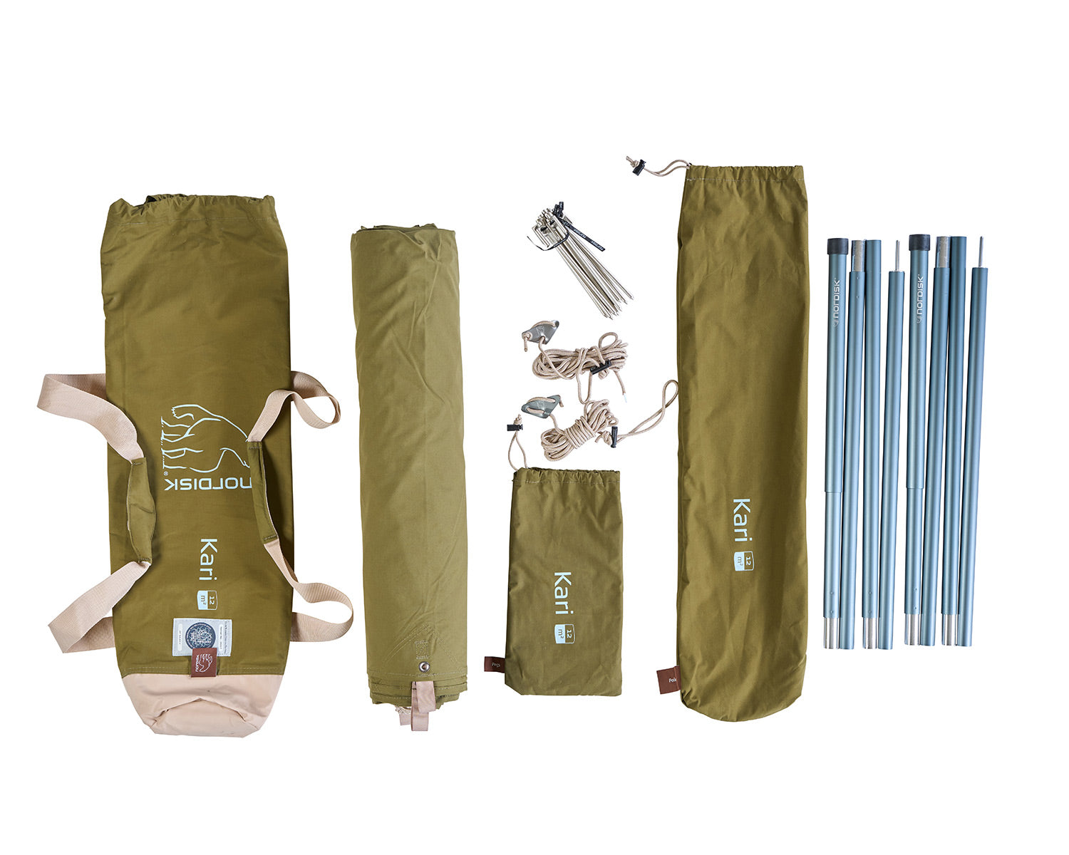Kari 12 Baumwolle-Tarp - 12 m² | Green Khaki