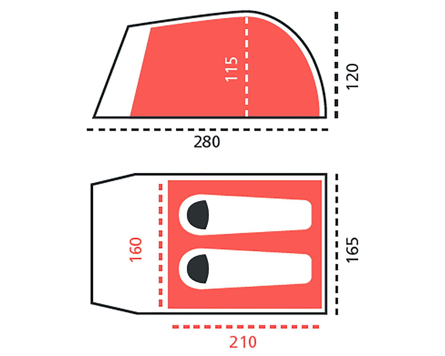 Topeka 2 Zelt Alu - Capulet Olive