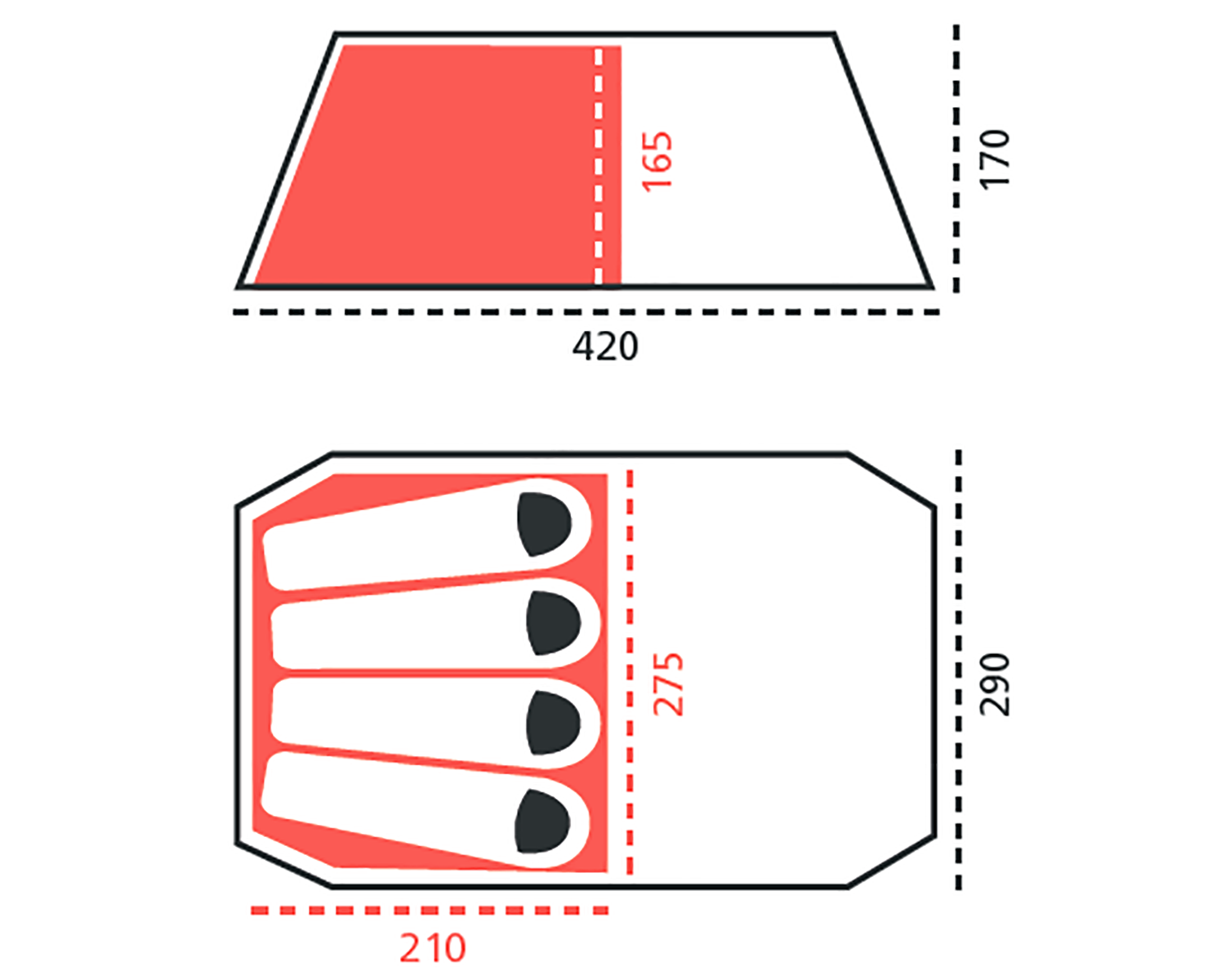 Robson 4 Zelt - Capulet Olive