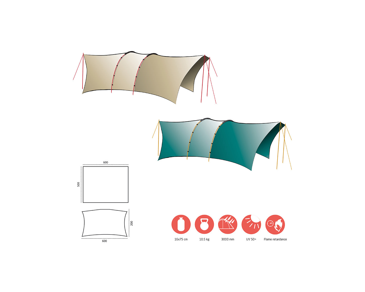 Tahuta 5 Shelter - Blue Grass