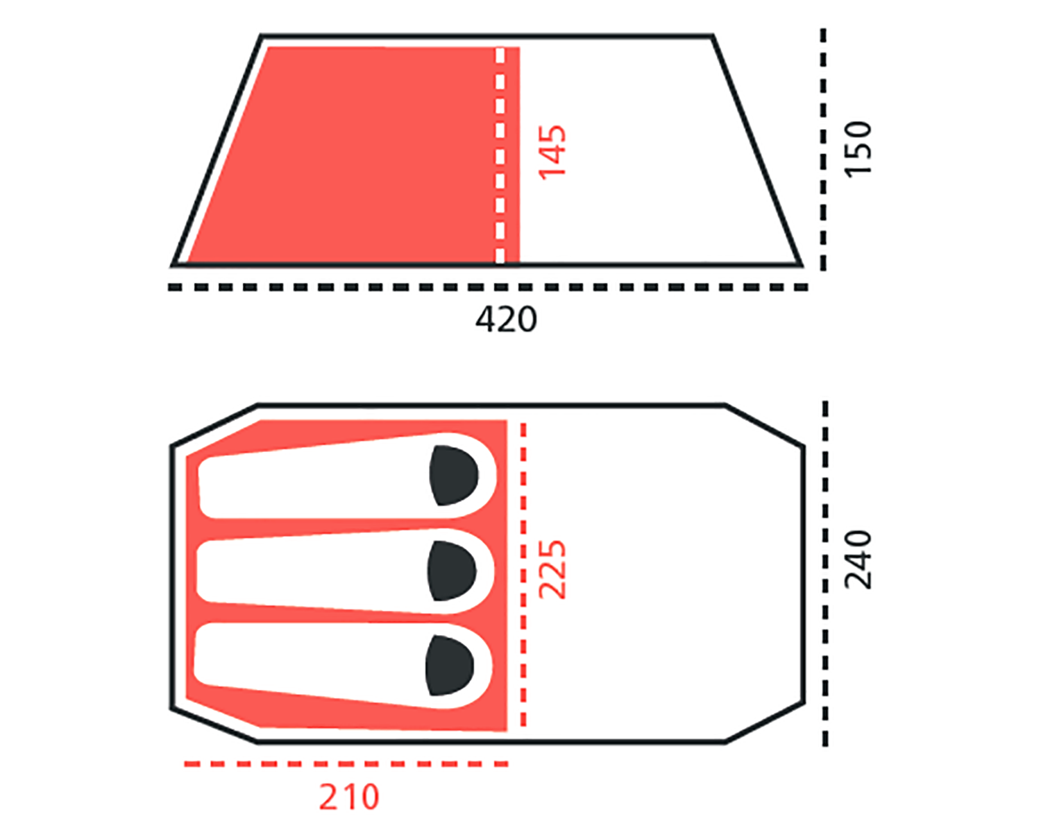 Robson 3 Zelt - Capulet Olive