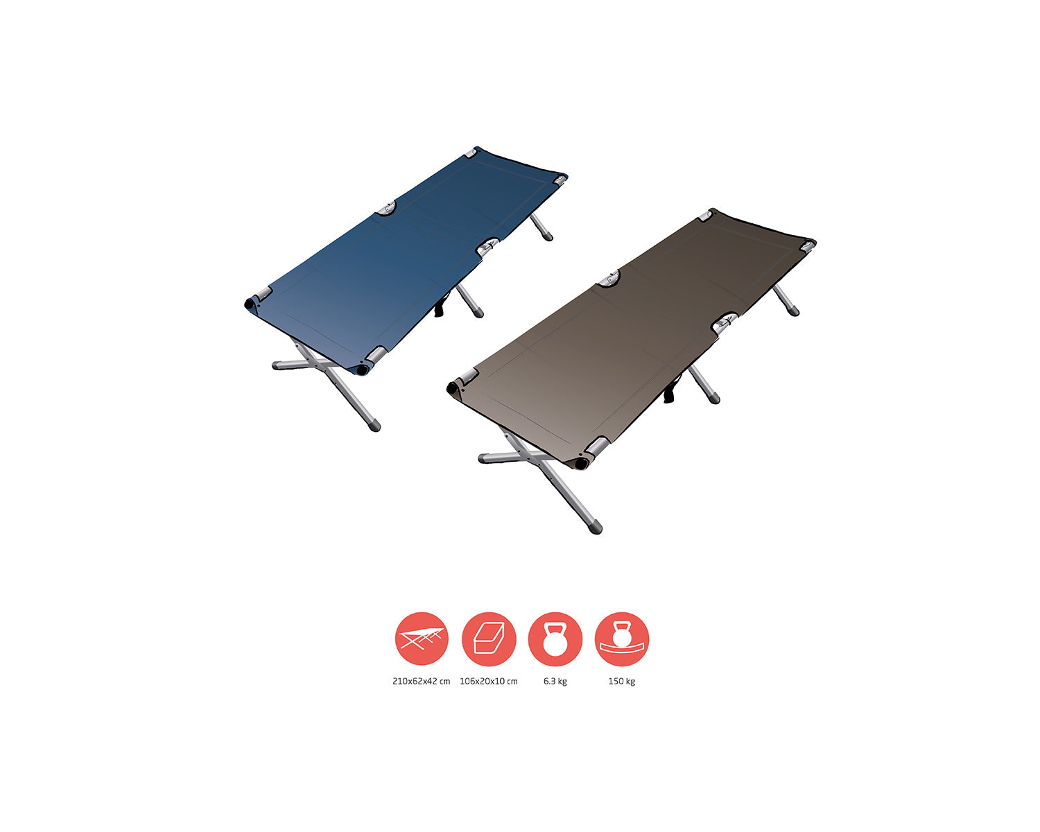 Topaz Campingbett L - Dark Blue