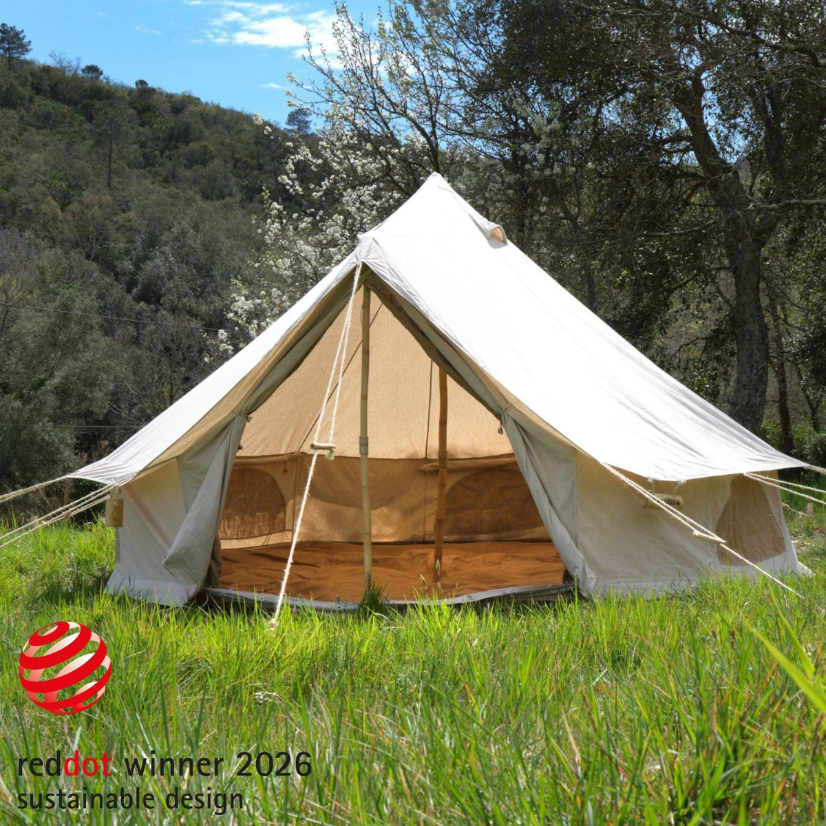 Asgard Eco 12.6 Glampingzelt 12.6 m² 6 Sandshell