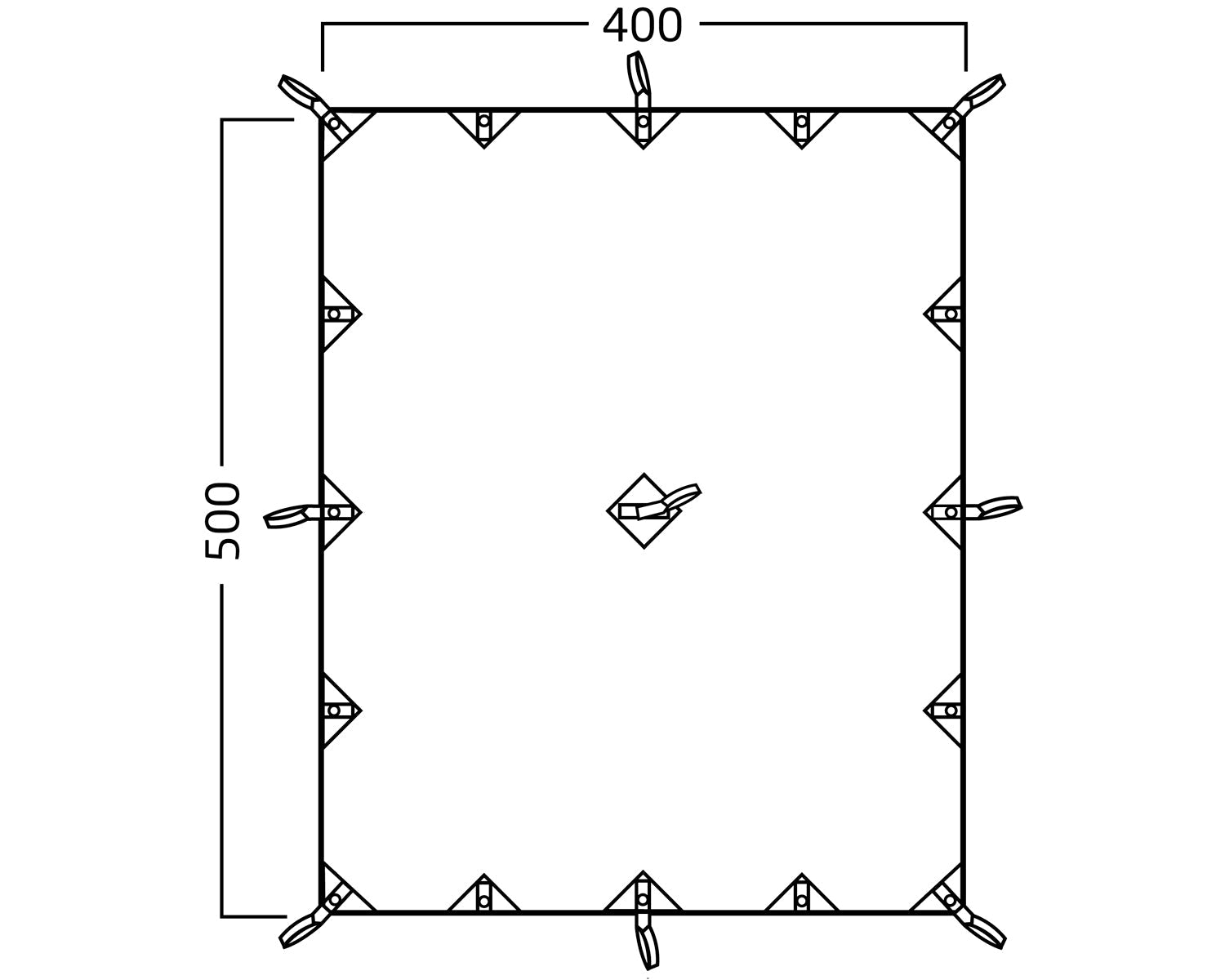 Kari 20 Baumwolle-Tarp - 20 m² | Green Khaki