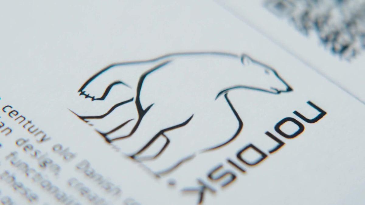 Nordisk Logo auf Papier in der Manufaktur in Görlitz