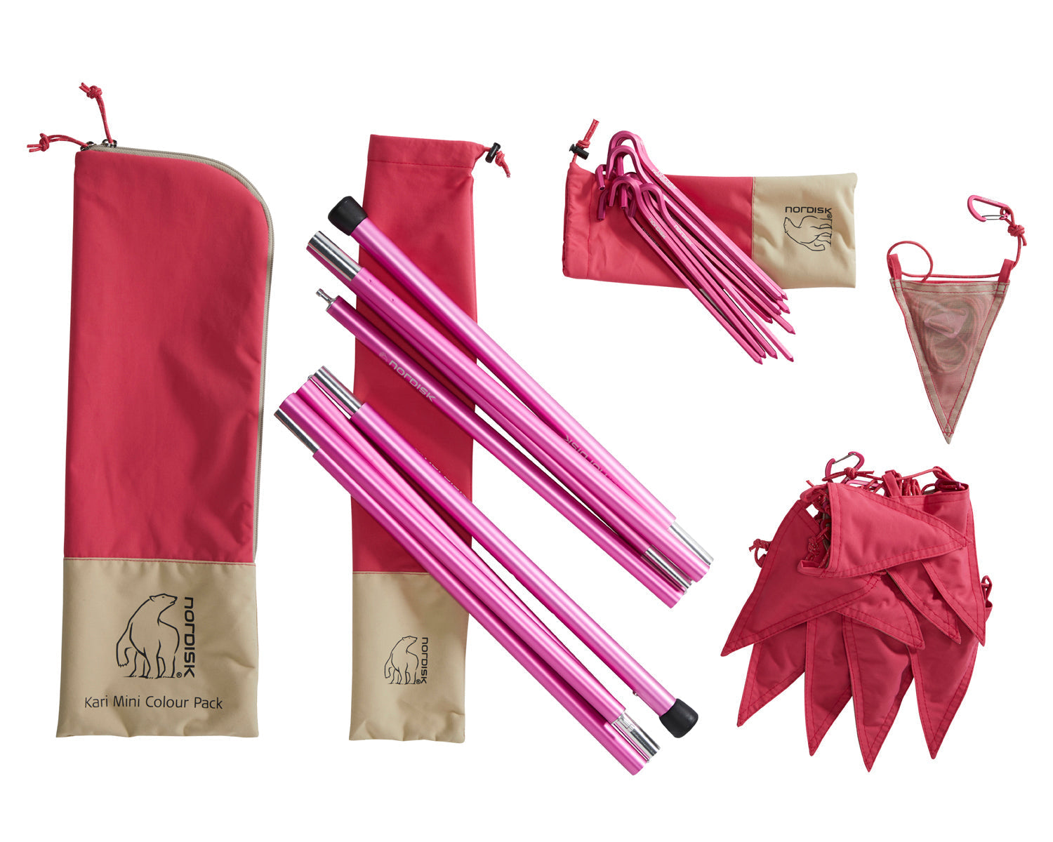 新品 NORDISK Kari Mini Colour Pack ピンク Kari Mini Colour Pack von Nordisk | Ausrüstung für Abenteuer