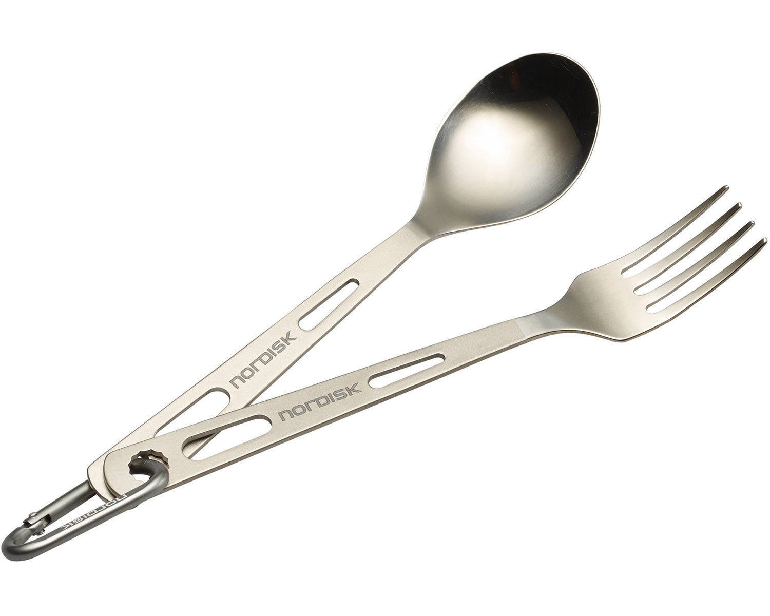 Titanium cutlery, 2 pieces - Set of 2 - Matt Silver