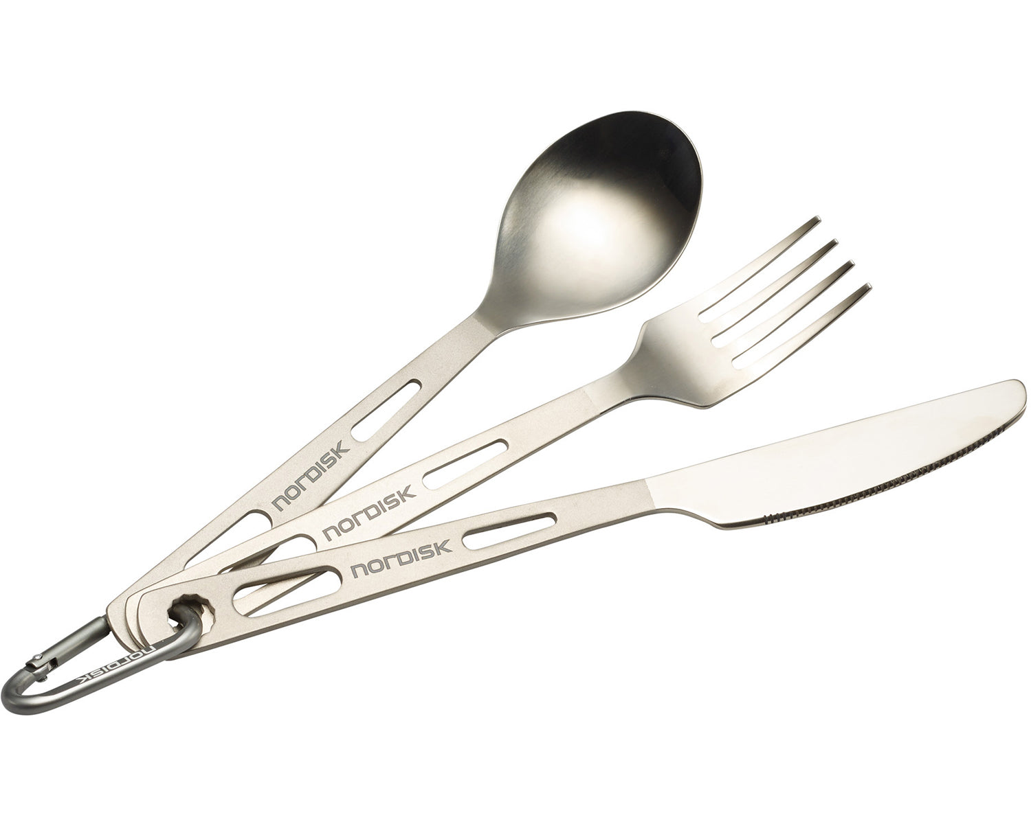 Titanium cutlery, 3 pcs. - Set of 3 - Matt Silver